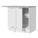 Ver imagem 5 de Balcão Armário de Cozinha de Canto 1 Porta Branco Glamy Madesa