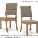 Ver imagem 3 de Kit com 02 Cadeiras de Jantar Milla - Nature / Marrom Amêndoa