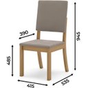 Ver imagem 2 de Kit com 02 Cadeiras de Jantar Milla - Nature / Marrom Amêndoa
