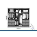 Ver imagem 3 de Guarda Roupa Modulado 6 Ptas 2VD 8g Linea N. Horizonte Cinam