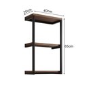 Ver imagem 3 de Nicho De Parede Industrial 3 Prateleiras Milão - Preto E Imbuia