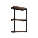 Ver imagem 2 de Nicho De Parede Industrial 3 Prateleiras Milão - Preto E Imbuia