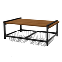 Ver imagem 4 de Fruteira de Parede com 2 Cestos Aço Estilo Industrial Preto