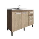 Ver imagem 1 de Balcão 2 Portas 3 Gavetas 120cm Modulado sem Tampo New Concept Decibal