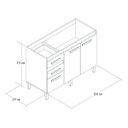 Ver imagem 3 de Balcão 2 Portas 3 Gavetas 120cm Modulado sem Tampo New Concept Decibal
