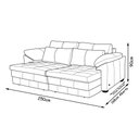 Ver imagem 4 de Sofá Decorativo Sala de Estar Marselha Retratil Manual 4 Lugares 250cm Couro Branco - Mozzelar