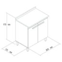 Ver imagem 3 de Balcão 2 Portas 80cm Modulado New Concept Decibal