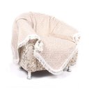 Ver imagem 3 de Manta para Sofá Bege Clássica 1,50x1,50 + 3 Almofadas Decorativas 45x45cm com Refil