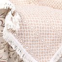 Ver imagem 4 de Manta para Sofá Bege Clássica 1,50x1,50 + 3 Almofadas Decorativas 45x45cm com Refil