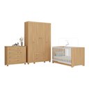 Ver imagem 2 de Quarto de Bebê Completo com Berço Americano 3 em 1 Allegra Multimóveis Mp4582 Madeirado