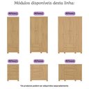 Ver imagem 7 de Quarto de Bebê Completo com Berço Americano 3 em 1 Allegra Multimóveis Mp4582 Madeirado