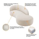 Ver imagem 6 de Divã Recamier Orgânico França 160cm Lado Direito Linho Adj Decor Cinza