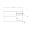 Ver imagem 4 de Balcão 2 Portas 3 Gavetas 120cm com Rodapé sem Tampo Modulado Slim Decibal