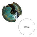 Ver imagem 3 de Kit 2 Relógios de Parede Grande 60cm Luxo - Fundo Preto com Verde Mesclado