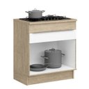 Ver imagem 2 de Balcão 2 Portas 1 Gaveta 80cm com Rodapé Modulado Slim Decibal