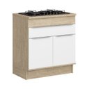 Ver imagem 1 de Balcão 2 Portas 1 Gaveta 80cm com Rodapé Modulado Slim Decibal
