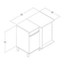 Ver imagem 3 de Balcão Canto Reto 1 Porta com Pés Modulado Slim Decibal