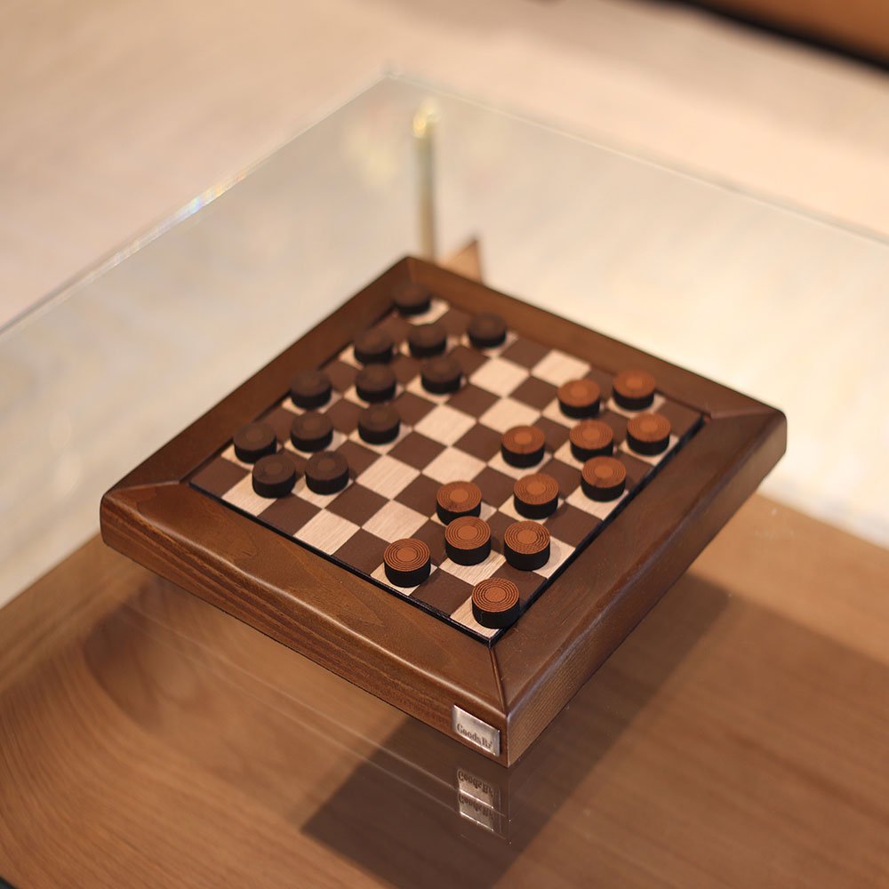 jogo xadrez madeira nogueira recouro cafÉ 32x32x2,5cm