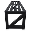 Ver imagem 4 de Banco Ripado Área Externa Tubo Alumínio Preto 160x40x40cm