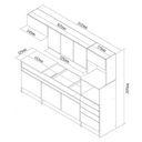 Ver imagem 4 de Cozinha Compacta com Balcão sem Tampo 5 peças Open Espresso Móveis