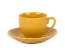 Ver imagem 1 de Xícara e Pires para Café em Porcelana 90 Ml Amarelo Açafrão - Lhermitage