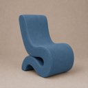 Ver imagem 4 de Poltrona Decorativa Marina Suede Design Orgânico Moderno