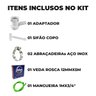 Adaptador para Máquina de Lavar Louça + Mangueira + Sifão Copo Universal + Abraçadeira 1" + Fita Ved - 2