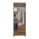 Ver imagem 3 de Guarda-roupa Solteiro Lux 3 Portas 2 Gavetas Jequitiba - Pnr Móveis