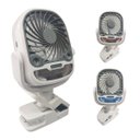 Ver imagem 1 de Ventilador de Mesa Umidificador Bateria Recarregavel Usb Garra 3 Velocidades Giratorio 360 Graus Ver