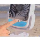 Ver imagem 7 de Ventilador de Mesa Umidificador Bateria Recarregavel Usb Garra 3 Velocidades Giratorio 360 Graus Ver