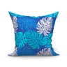 Manta para Sofá Estampada Azul Geométrica 1,50x1,50 + 3 Almofadas Decorativas 45x45cm com Re - 5