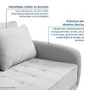 Ver mais imagens de Sofá Cama Casal 2 Lugares Veludo Cinza Mode 150cm CabeCasa MadeiraOriginals