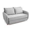 Ver imagem 3 de Sofá Cama Casal 2 Lugares Veludo Cinza Mode 150cm CabeCasa MadeiraOriginals
