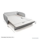 Ver imagem 5 de Sofá Cama Casal 2 Lugares Veludo Cinza Mode 150cm CabeCasa MadeiraOriginals