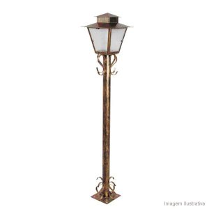 Poste colonial ouro velho 1,76m ideal