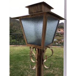 Poste colonial ouro velho 1,76m ideal - 2