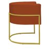 Kit 2 Poltronas Decorativa Nayara Base Ferro Dourado Twdecora Suede - 2