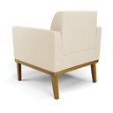 Ver imagem 2 de Sofá Namoradeira com Poltrona Base de Madeira Fixa Castanho Marisa Linho D03 - D?rossi Cor A19 Bege
