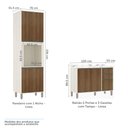 Ver imagem 5 de Cozinha Completa Modulada 5 Peças Nicho Microondas Armários Balcões com Tampo Linea Luciane Móveis
