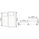 Ver imagem 4 de Cama Box Solteiro Conjugado 62x88x188cm com Cama Auxiliar e com Baú Carol Somopar