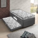 Ver imagem 2 de Cama Box Solteiro Conjugado 62x88x188cm com Cama Auxiliar e com Baú Carol Somopar