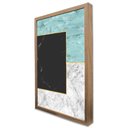 Ver imagem 3 de Quadro Decorativo Caixa Geométrico Mármore Tons de Azul, Branco e Preto Tacolado Moldura Caixa 3cm F
