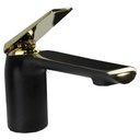 Ver imagem 1 de Misturador Monocomando Lavatório Bica Baixa Picasso Black Gold - 00030