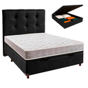 Ver imagem 1 de Cama + Bau Preto e Colchão D23 Casal - D23 Inducol + Cabeceira