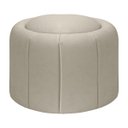 Ver imagem 1 de Puff Redondo Orgânico Resistente Flora 45x45 Bouclê - Sofa Store:bouclê Bege