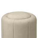Ver imagem 3 de Puff Redondo Orgânico Resistente Flora 45x45 Bouclê - Sofa Store:bouclê Bege