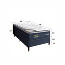 Ver imagem 3 de Conjunto Colchão Solteiro Toronto Pkt 10 Eps com Box Spring Luxo Cinza/Branco