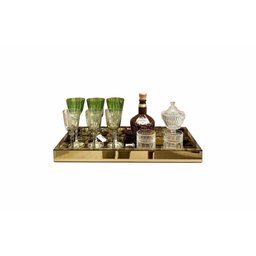 Bandeja Espelhada Bronze Decoração 50x35 Inova Decor - 4