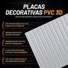 Kit 10 Placas 3d Ripado Branco 50x50cm (2,5m²) - 6