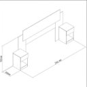 Ver imagem 4 de Cabeceira Casal 265cm MDP com 2 Mesas de Apoio para Dormitórios Branco